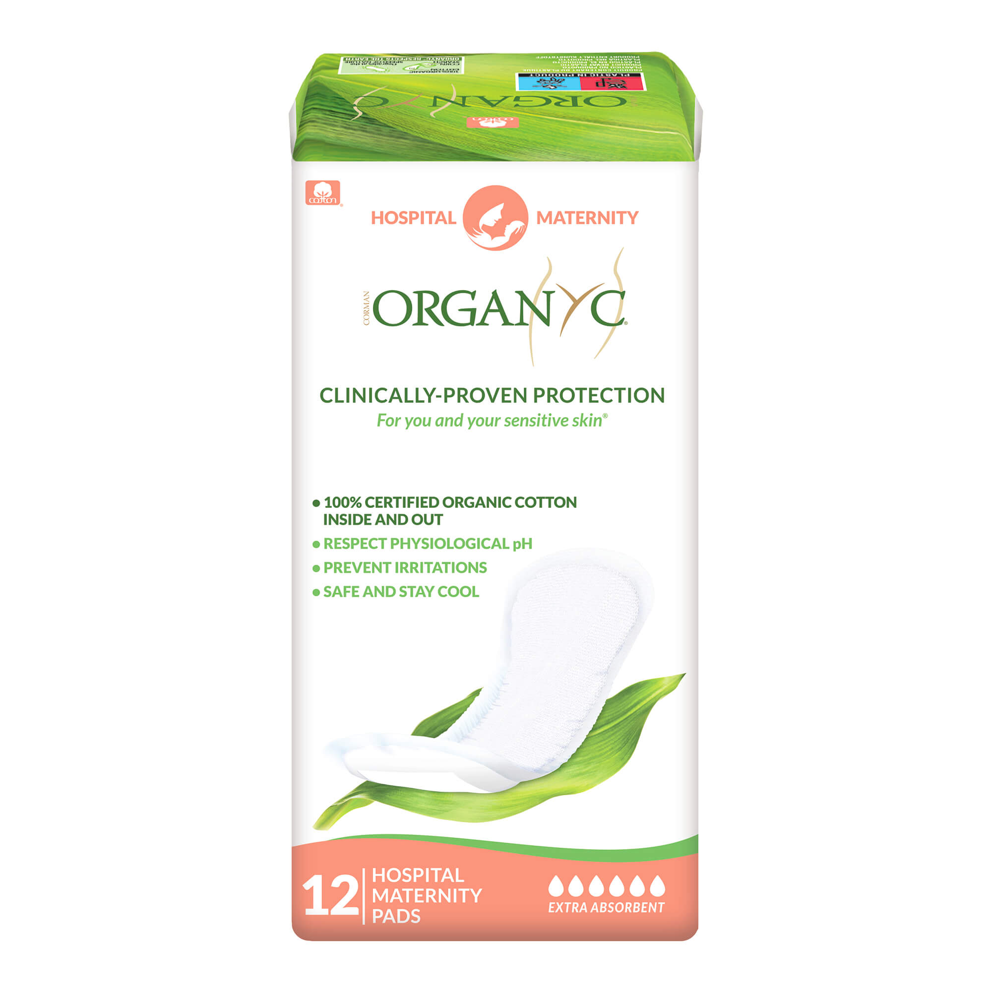ORGANYC - Compresas postparto, compresas grandes y cómodas para días de  flujo medio, fabricadas con algodón orgánico certificado : : Salud  y cuidado personal